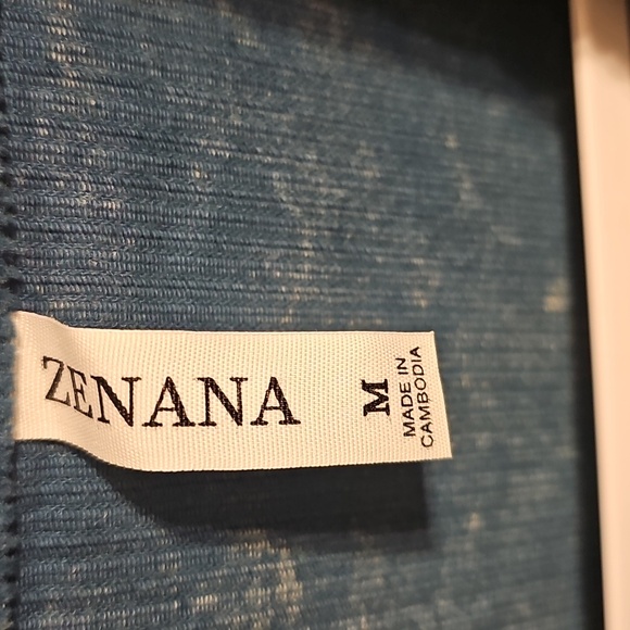 ZENANA Nwots womens Sz Medium Teal Blue Mineral Washed Corduroy Shacket!! - Picture 2 of 8